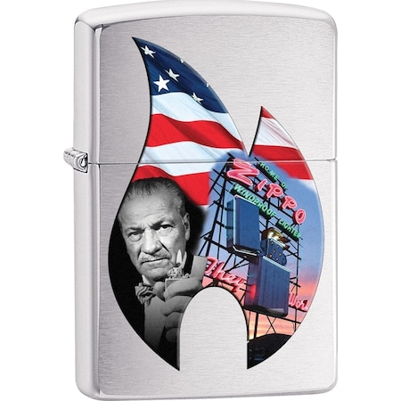 Zippo 2017 Zippo Founder, Brushed Chrome ZIP-29075